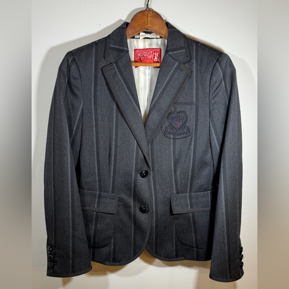Coach Poppy Alex Stripe Blazer